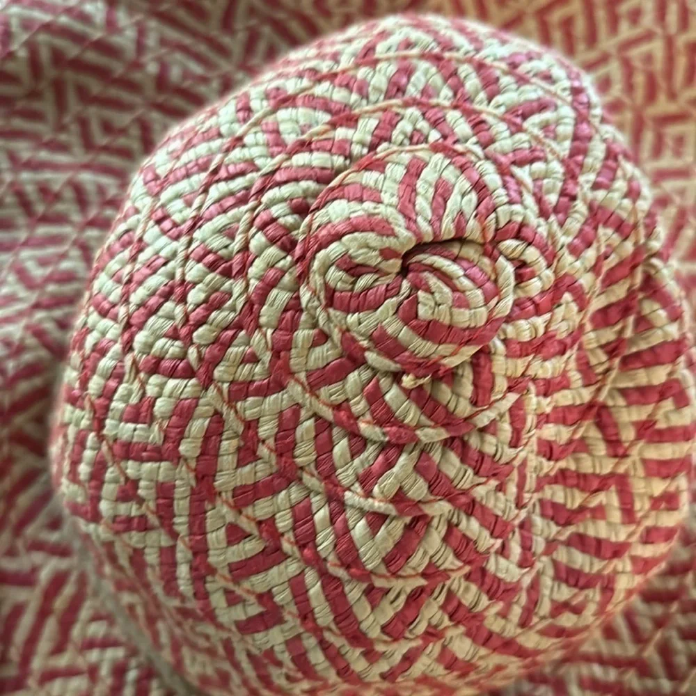 Tropical Trends Large Brim Sun Hat red/natural